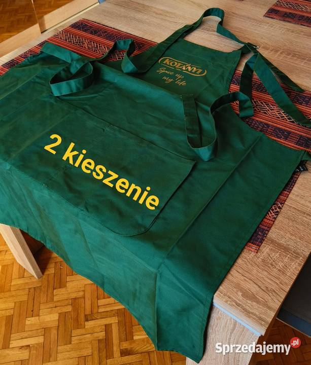 Fartuch kuchenny bawełna gruba zielony Zawory