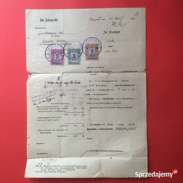 1693 Pismo Z Sądu W Nowogardzie Szczecin