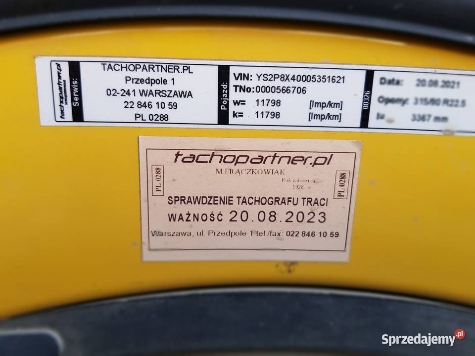 Syndyk sprzeda SCANIA R410 P410 SAMOWYŁADOWCZY Warszawa