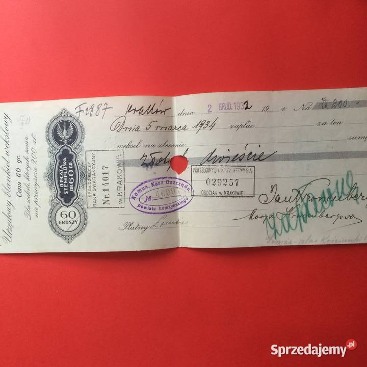 1525 Weksel Wystawiony W Krakowie 23