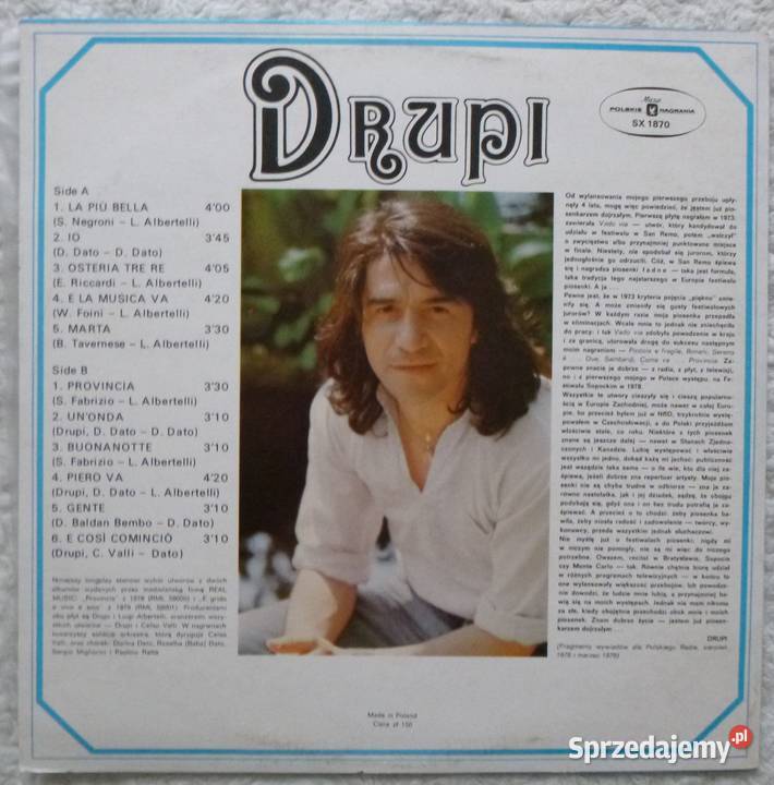 Płyta winylowa LP Drupi Drupi mazowieckie Warszawa