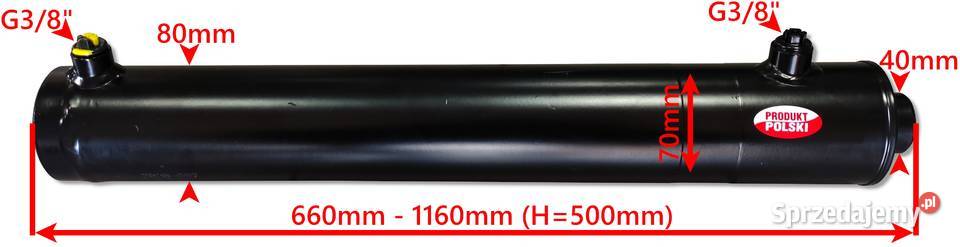 Siłownik Hydrauliczny SMTG 70x40 SKOK 500 kujawsko-pomorskie