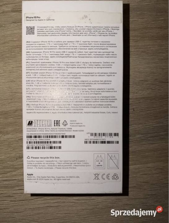 Iphone 16 pro Sieradz