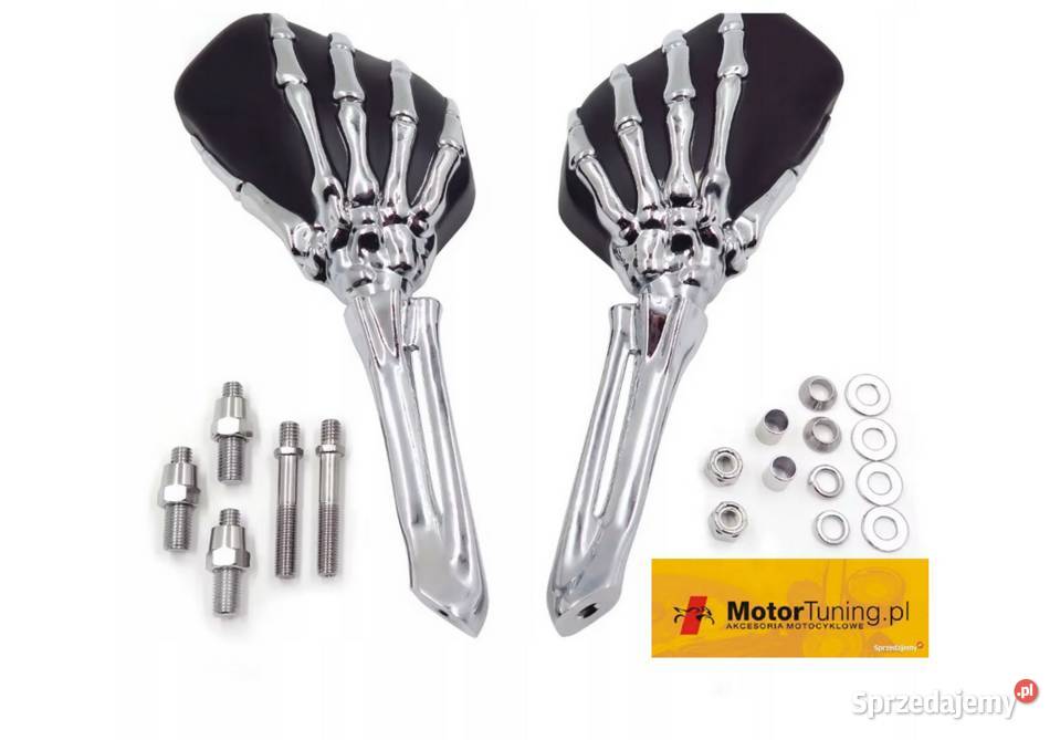 LUSTERKA MOTOCYKLOWE SZKIELET RĘKI Z METALU Lusterka Sosnowiec