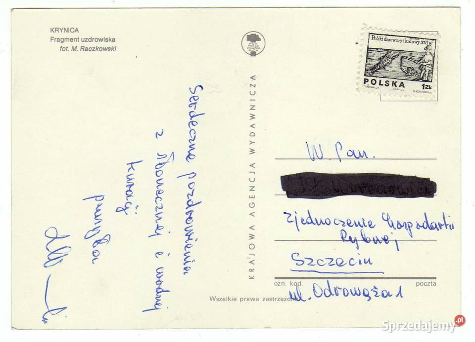 KRYNICA UZDROWISKO POCZTÓWKA Pocztówki i karty telefoniczne świętokrzyskie Krynki