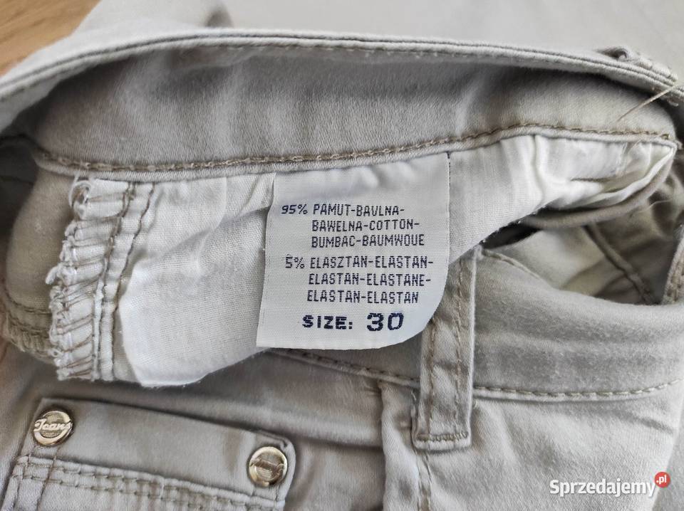 Lekkie spodnie beżowe damskie rozmiar 42 XL Miss Bez wzoru Płock sprzedam