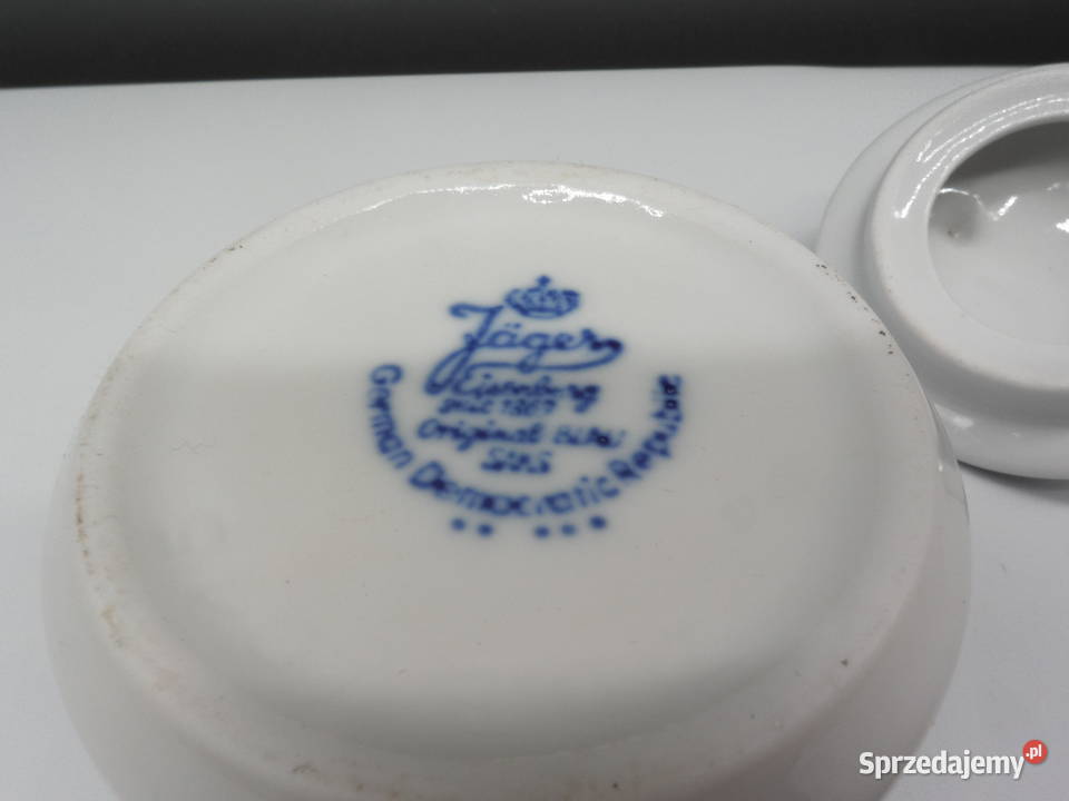Porcelanowa cukiernica wzór słomkowy Jger Raszków