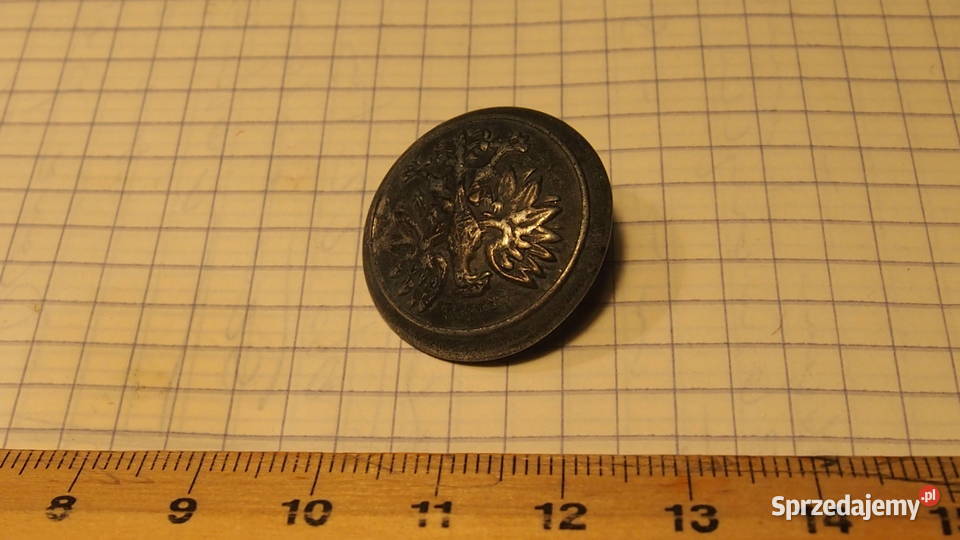 Guzik wojskowy PRL 25 mm stalowy płaszcza Tychy sprzedam