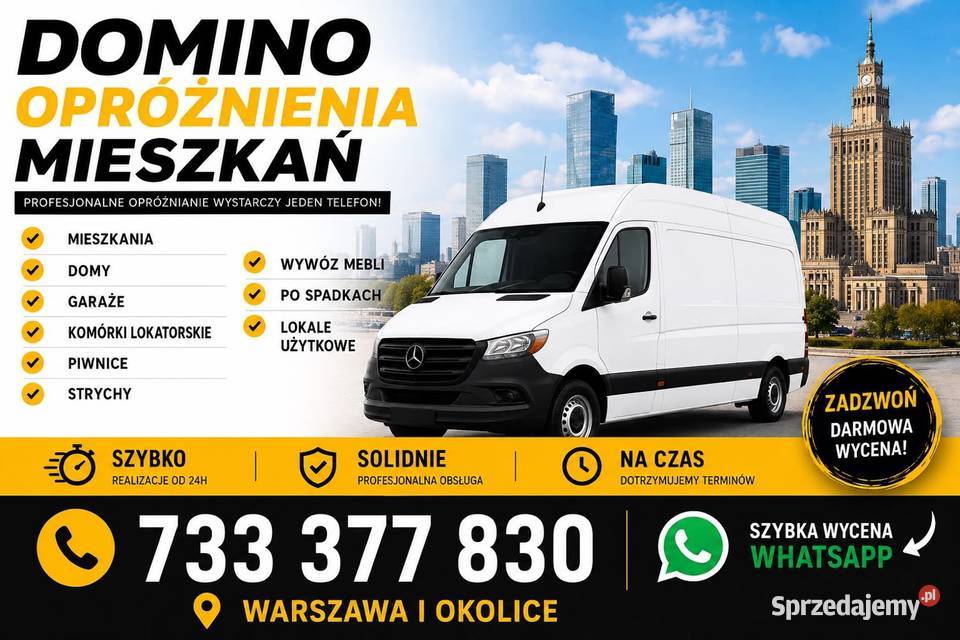 Wywóz mebli opróżnianie mieszkań mazowieckie Warszawa