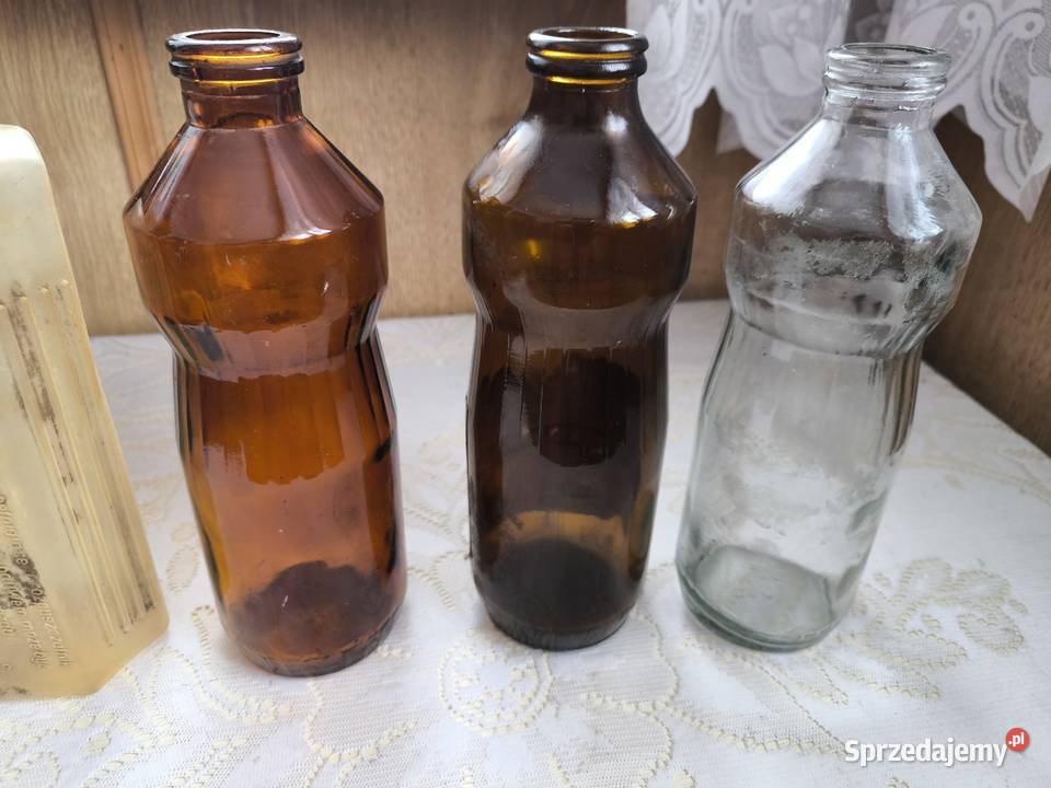 Stare Butelki PRL Motoryzacyjne Olej Samochodowy Dębica