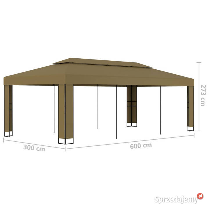Altana z podwójnym dachem 3x6 m taupe 180 gm Warszawa sprzedam