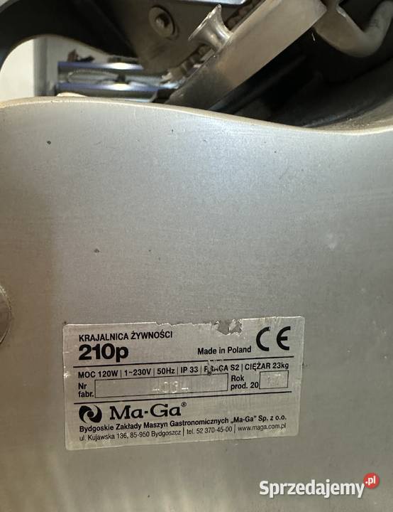 Krajalnica gastronomiczna MaGa 210p