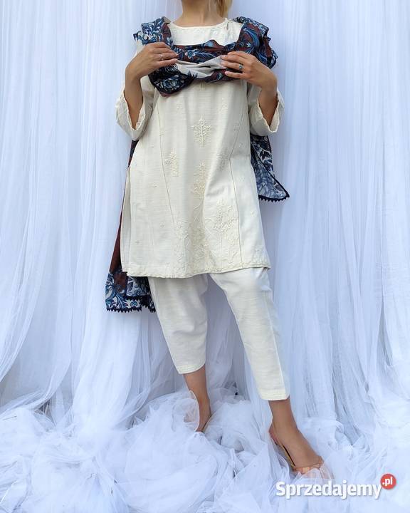Indyjska chusta dupatta szal oversize retro
