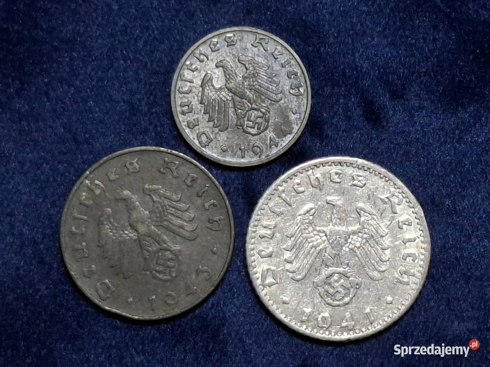 3 x monety III Rzesza 11050 Reichspfennig ŁADNE Wejherowo