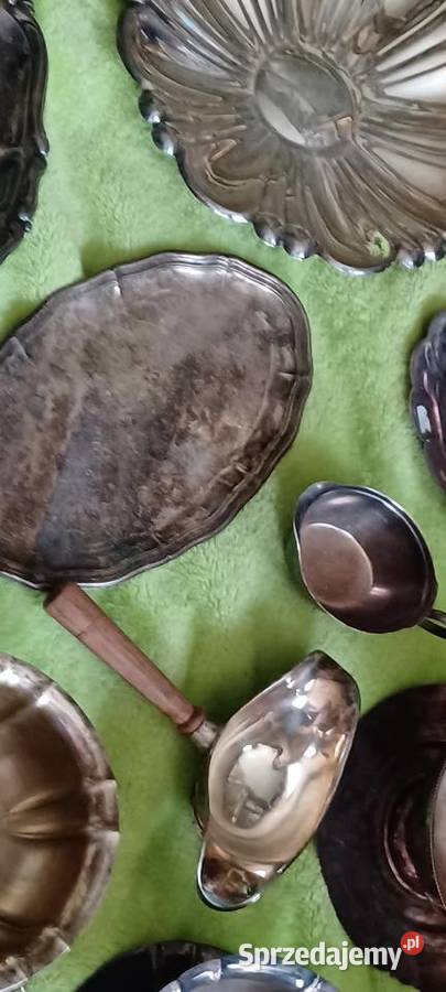 zbiór zabytkowej galanterii stołowej platerów i Mosina sprzedam