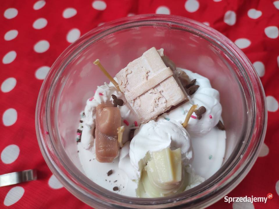 DUŻA Świeca zapachowa 3 knoty w słoiku ciastka Krotoszyn