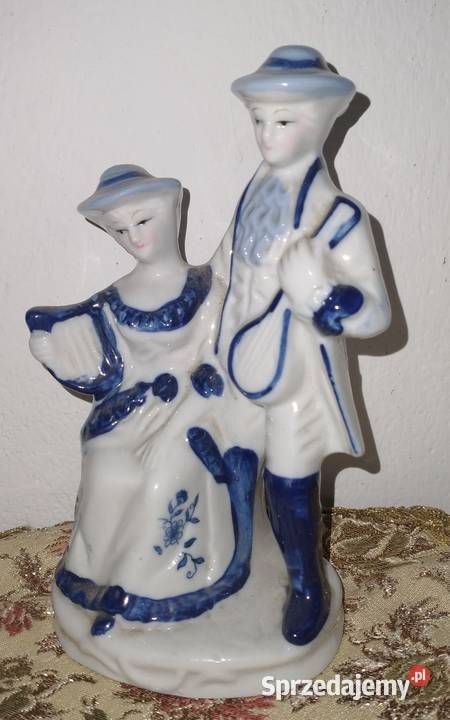 Porcelanowa figurka muzyków w stylu vintage Figurki i rzeźby Krotoszyn