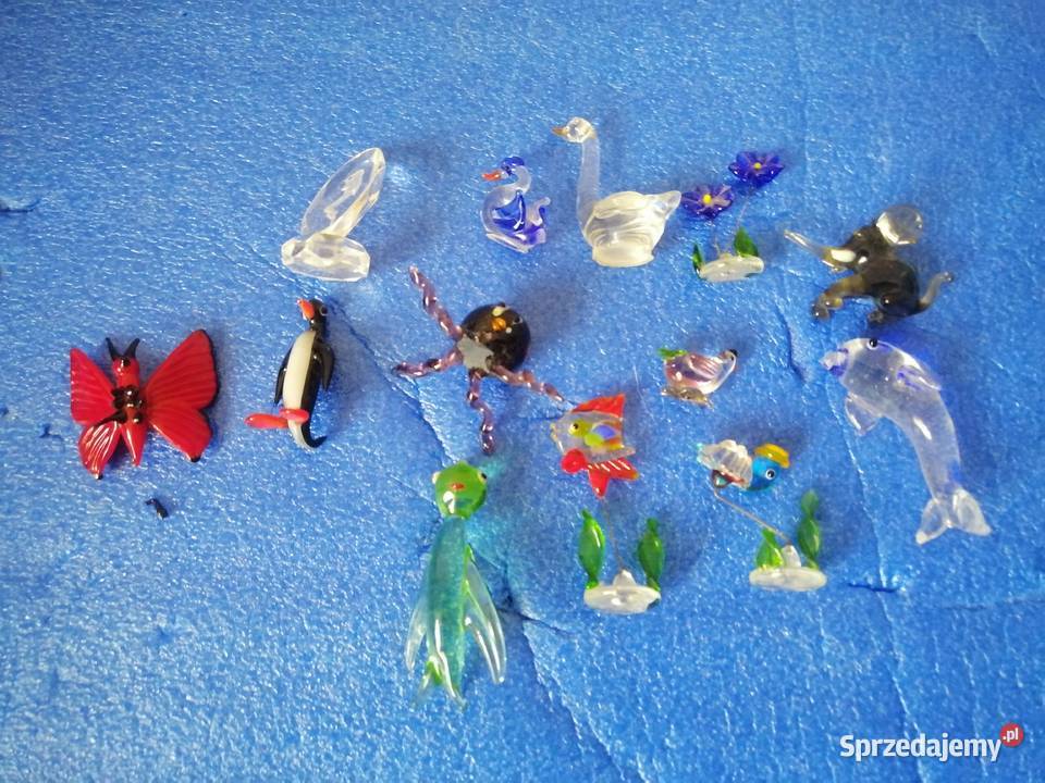figurki szklane zestaw Legnica
