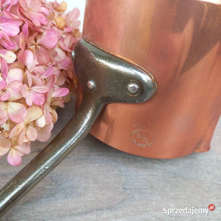 Miedziany garnek miedziany rondel z dziubkiem Warszawa