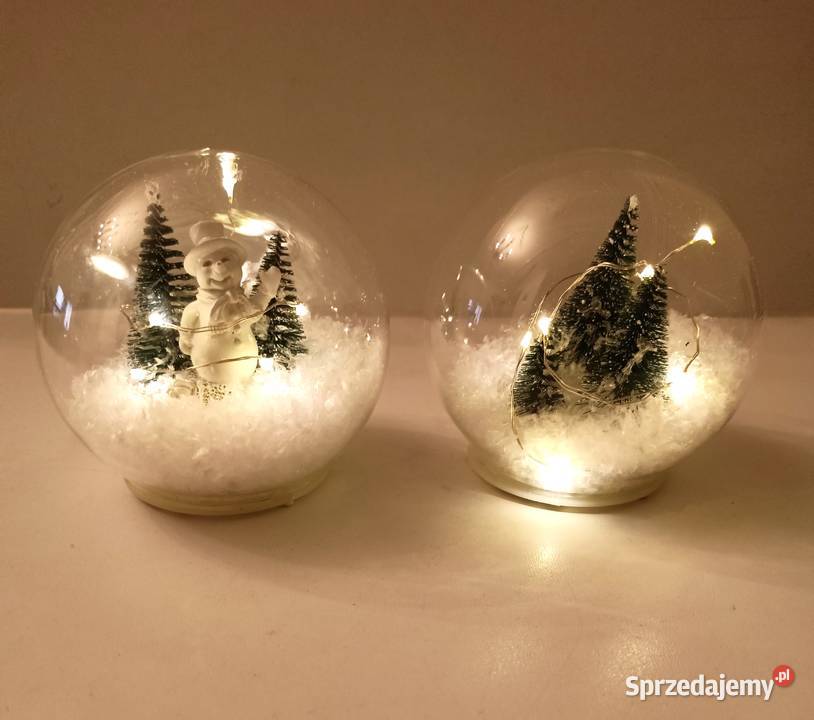 Kule szklane bożenarodzeniowe podświetlane LED łódzkie Łódź