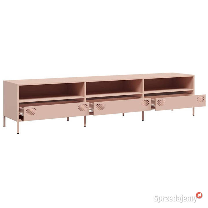 Szafka RTV różowa 202x39x435 stal walcowana na Warszawa