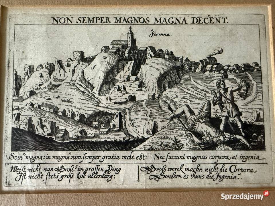 Antyczna Rycina 1623 Daniel Meisner Widok Miasta Czerwionka-Leszczyny