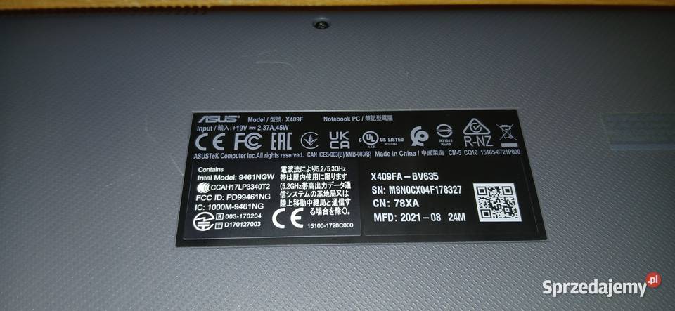 laptop Asus Vivobook X409FA 14 Intel i3 4GB RAM Intel Core i3 lubelskie