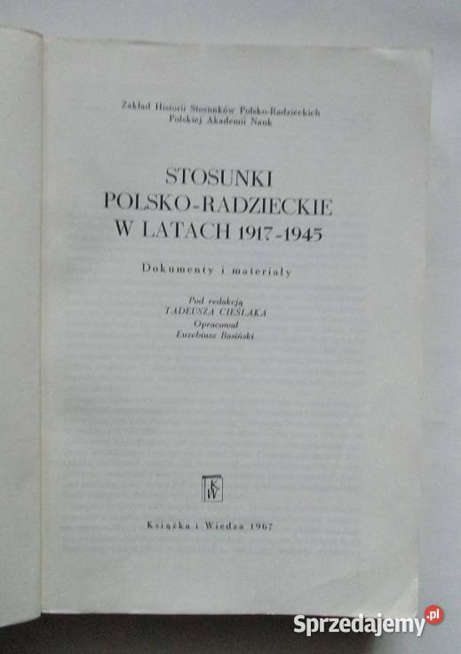 Stosunki polskoradzieckie w latach 1917 1945 Łódź