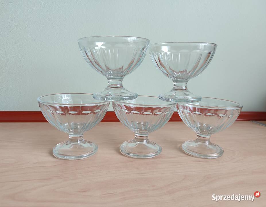 5 pucharków do lodów deserów Kig Indonesia stare śląskie Katowice sprzedam