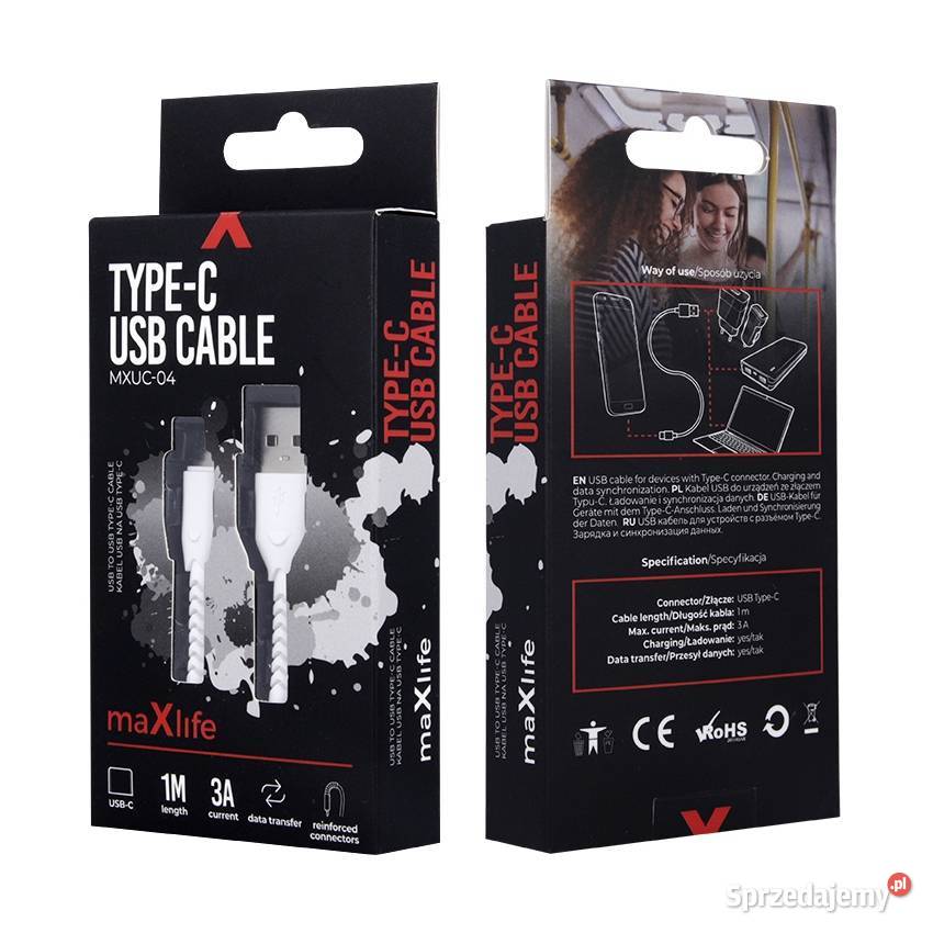 Kabel USB typeC 3A 1m Quick Charge QC 30 szybkie Akcesoria i części Siemianowice Śląskie