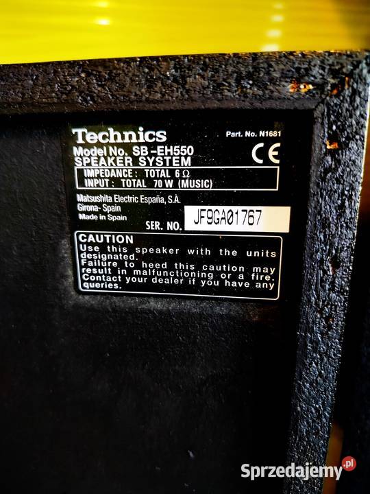 kolumny Technics SBEH 550 z maskownicami Słuchawki i głośniki Mińsk Mazowiecki
