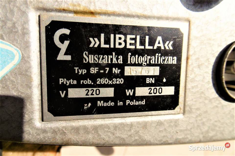 susżarka fotograficzna typ s f 7 libella poland Elektryczne Namysłów