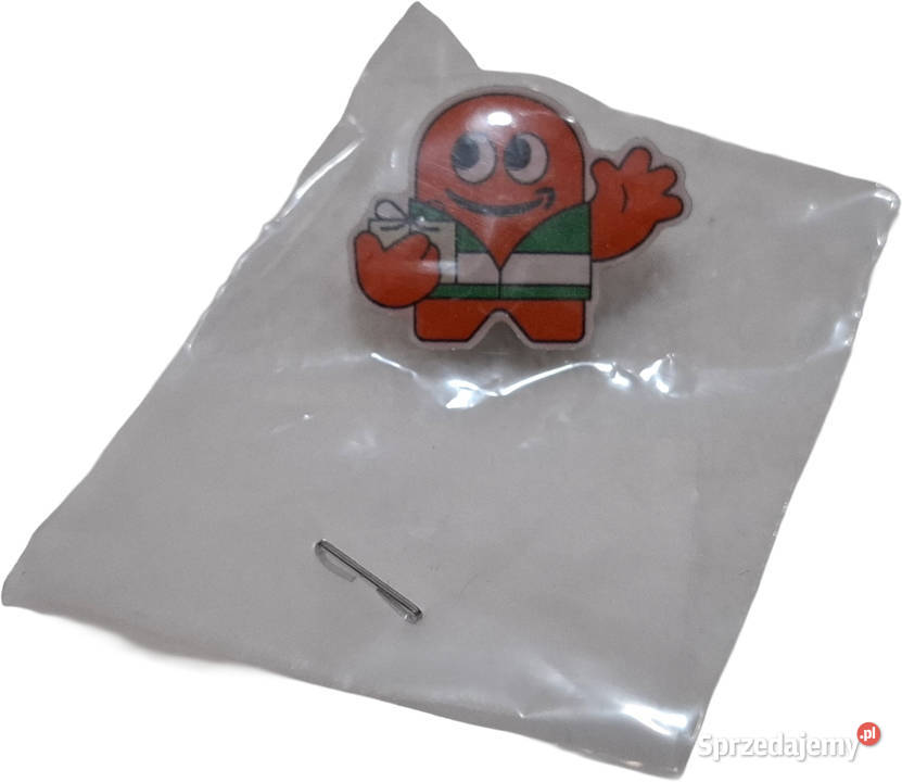 Pin Peccy w kamizelce z prezentem Amazon Uniseks