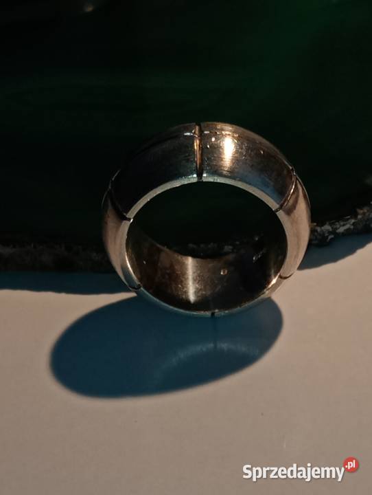 Pierścionek obrączka srebrna artystyczna śląskie Gliwice