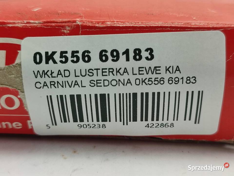 WKŁAD LUSTERKA LEWEGO KIA CARNIVAL 1999 osobowe