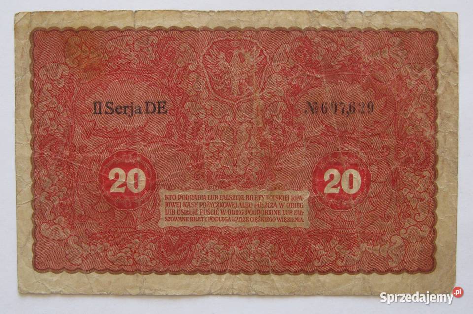 5 2x10 20 Marek Polskich 1919 zestaw 4 Dąbrowa Górnicza