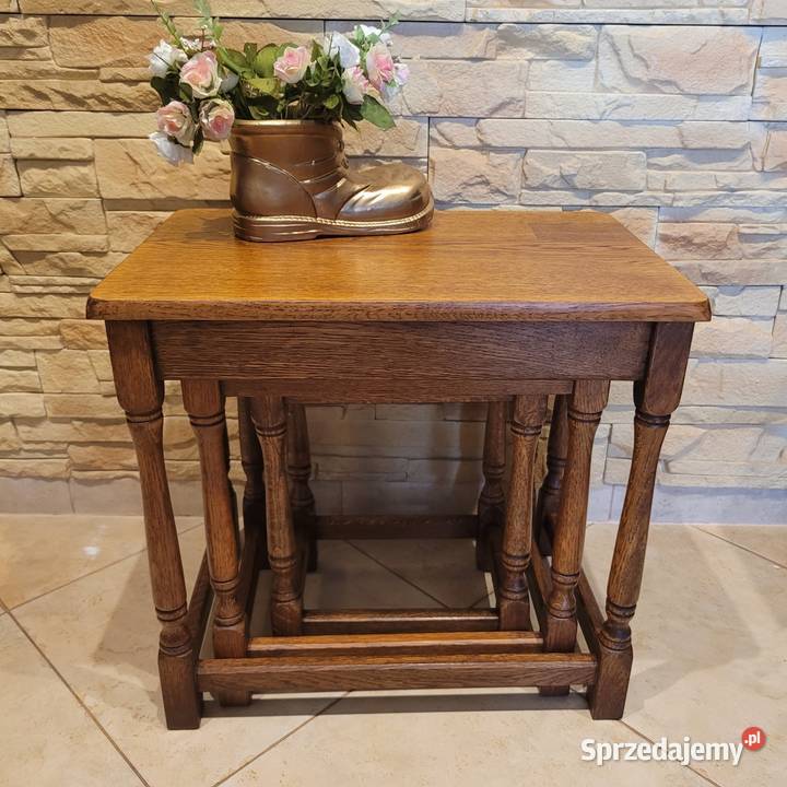 Stoliki Taboreciki dębowe dostawka 48cm Białogard