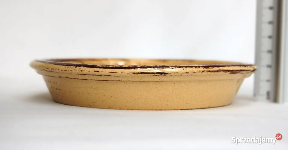 Ceramiczna podstawka pod doniczkę 15 piaskowa żółty Lublin sprzedam