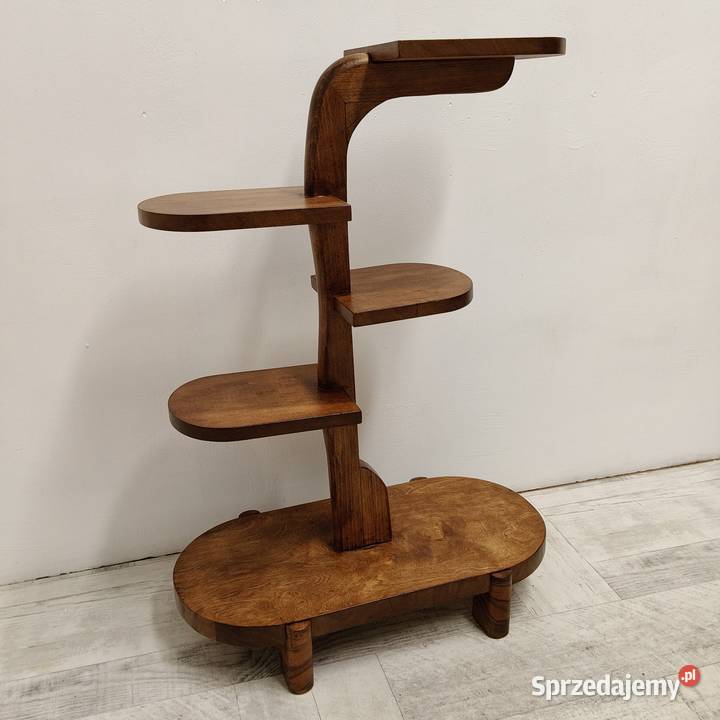 kwietnik art Deco podstawa pod kwiaty drewniana Radomsko