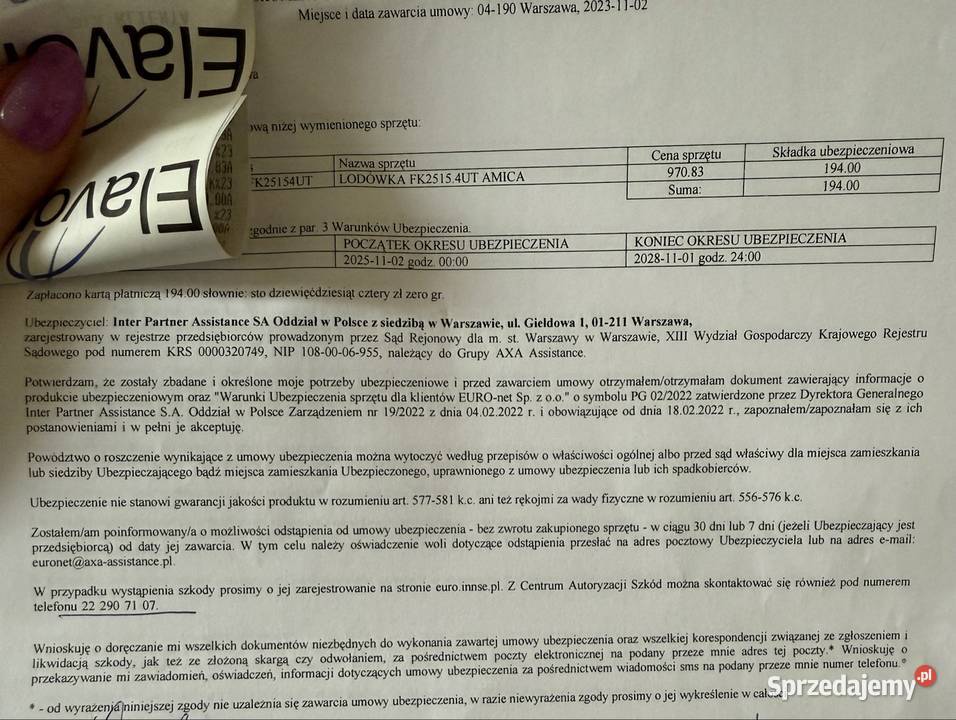 Lodówka Amica 170 wolnostojące mazowieckie Warszawa