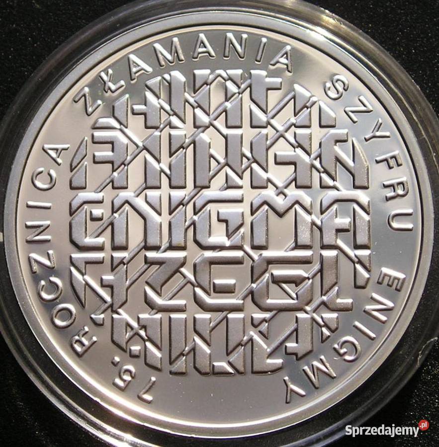 Polska 10 złotych 2007 SREBRO Enigma