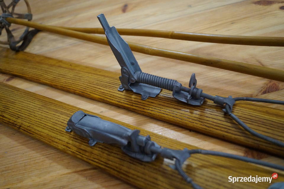 Stare narty jesionowe 185 z kijkami Pozostałe Pozostałe Pruchnik