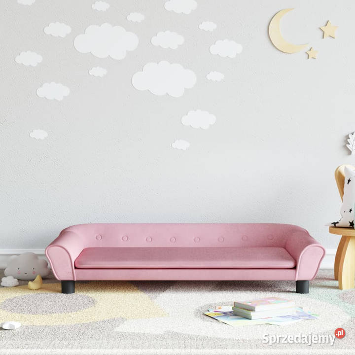 Sofa dzieci różowa 100x50x26 aksamit WM3196396 Warszawa sprzedam