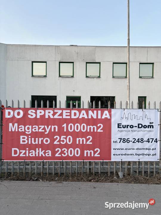 Magazyn z biurem trasie w Błoniu Błonie