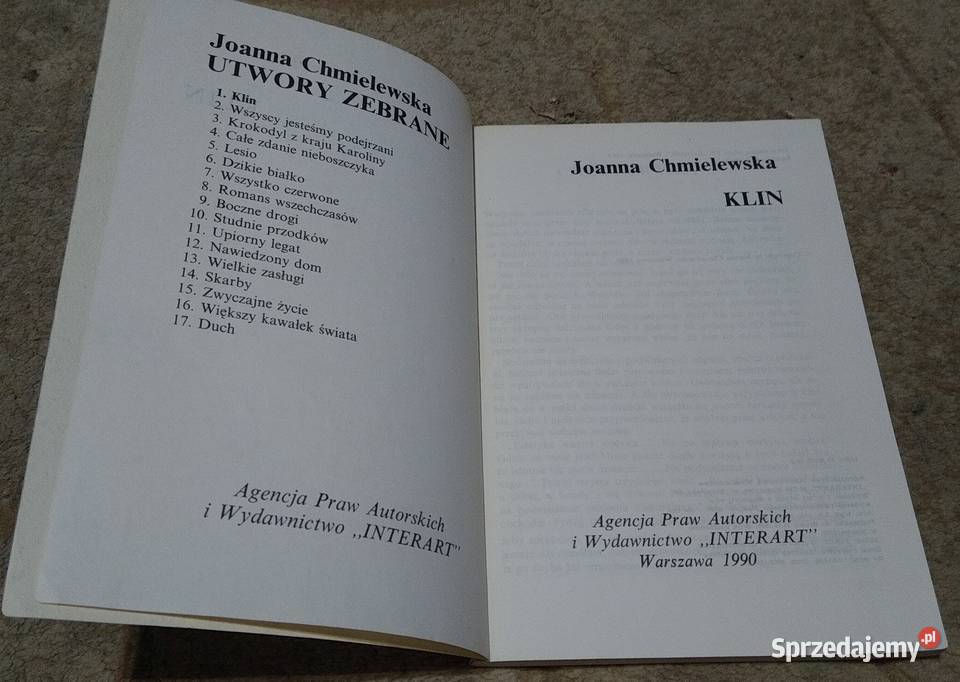 Klin Joanna Chmielewska Utwory zebrane 1 pomorskie Gdańsk