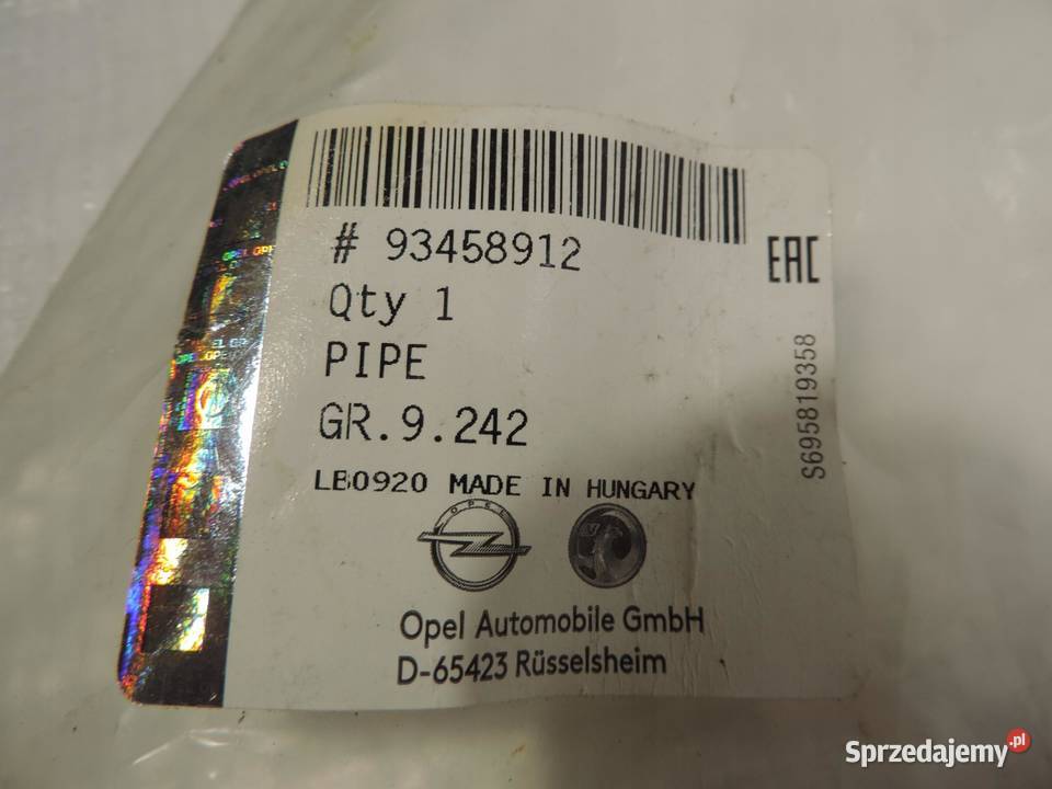 PRZEWÓD KLIMATYZACJI OPEL VIVARO II B 16 DCI