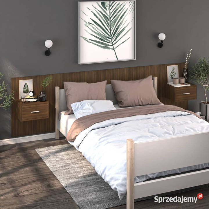 Wisząca szafka nocna brązowy dąb WM816956 Nocne sprzedam