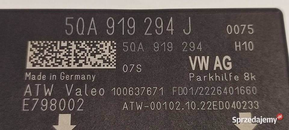 SKODA KAROQ MODUŁ STEROWNIK PDC 5QA919294J