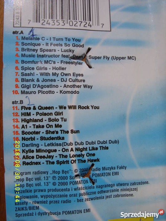 Kaseta skladanka HOP BEC VOL13 kaseta sprzedam