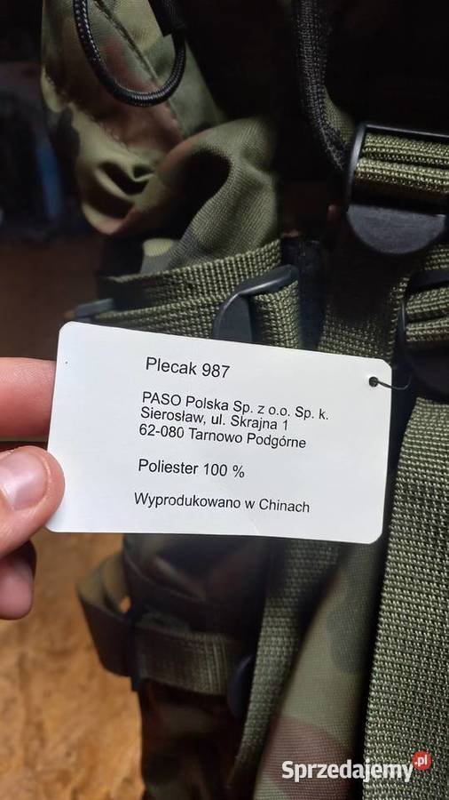 Plecak Wojskowy Zasobnik piechoty górskiej wzór Sypniewo